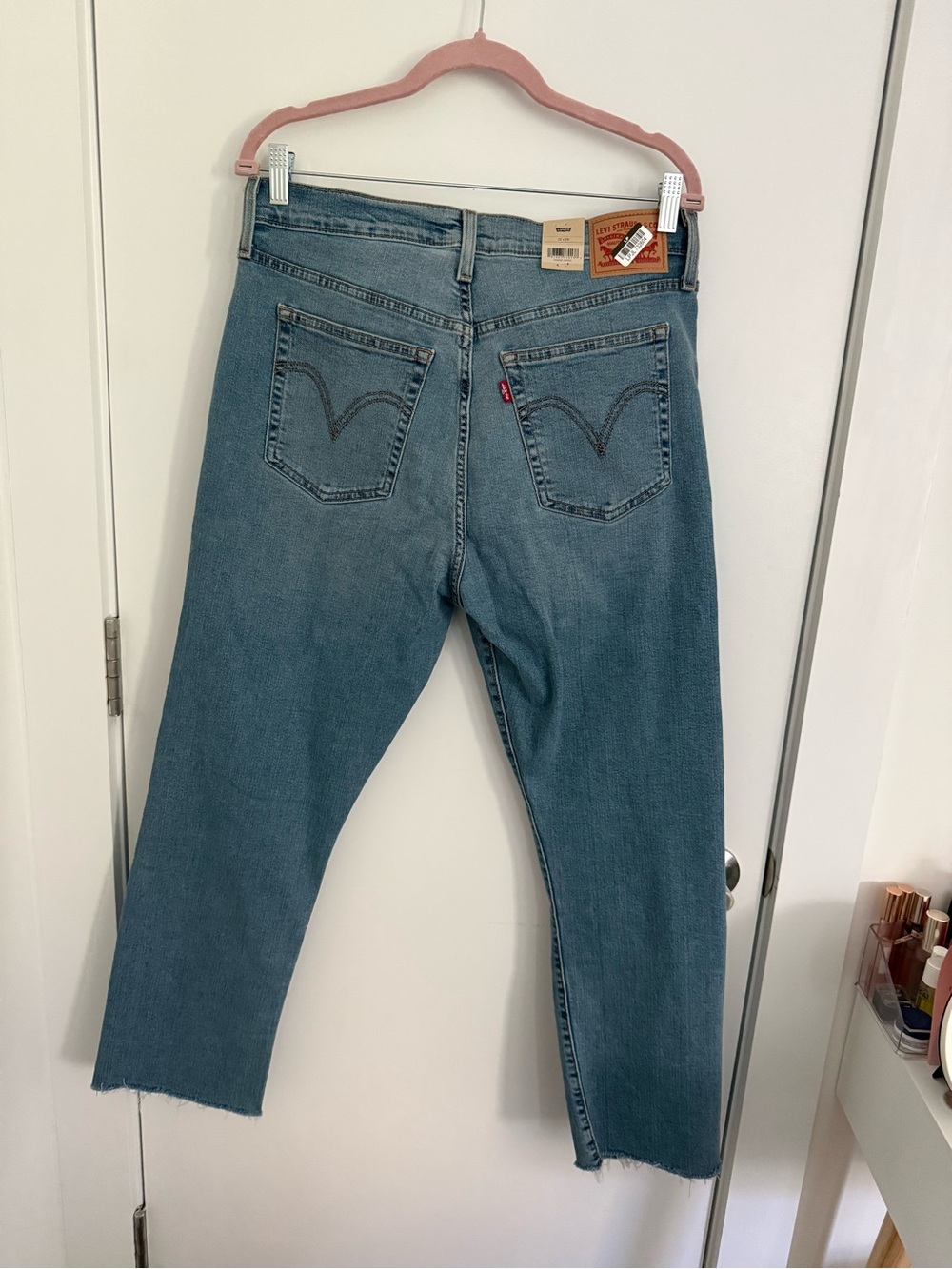 Levi's Distressed Raw Hem Ankle Jean